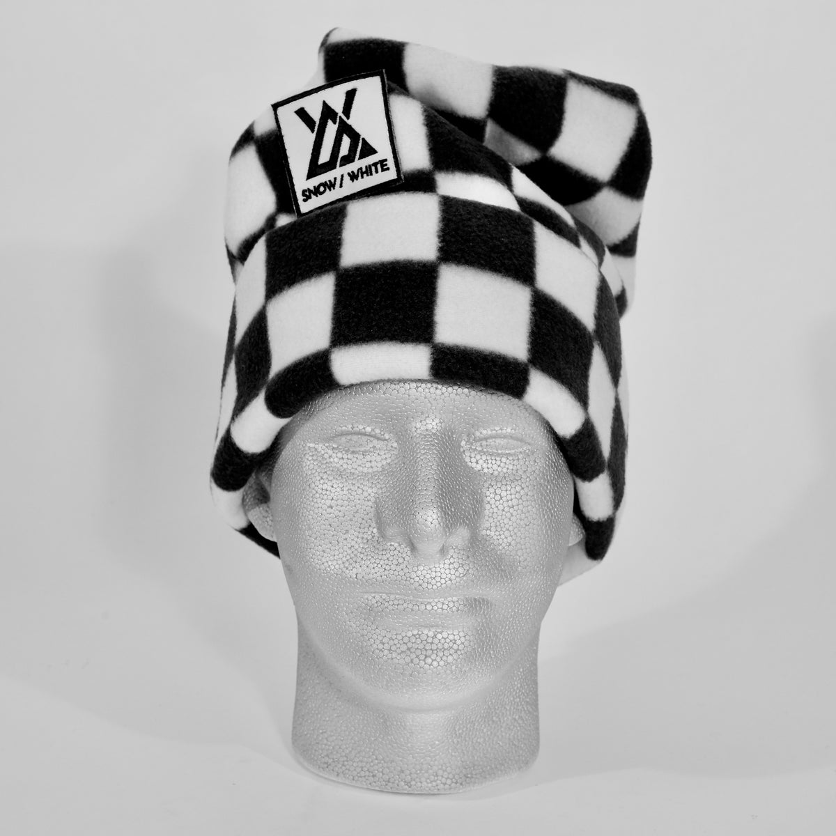 Checker Board Fleece Beanie – Snow White Technologies