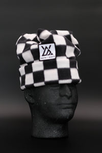 Checker Board Fleece Beanie